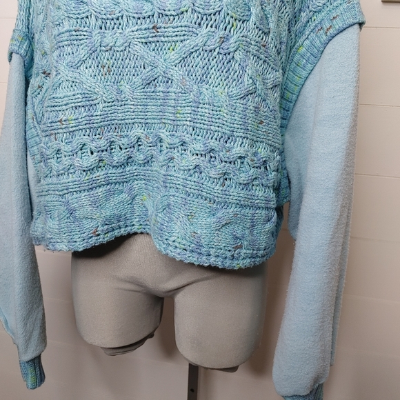 Free People knit fleece sweater S - Picture 4 of 12